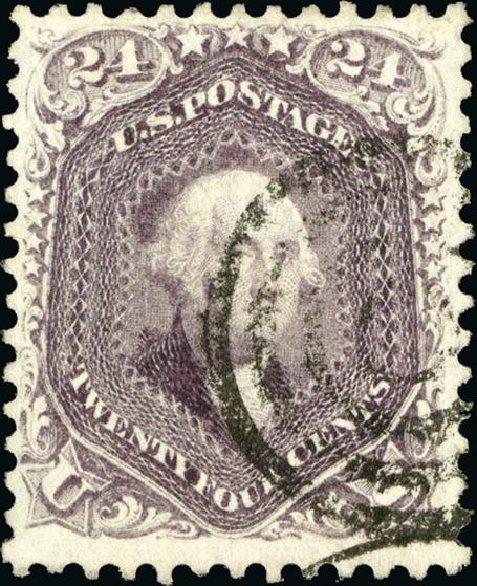 Value of US Stamp Scott Catalogue # 70 - 1861 24c Washington. Spink Shreves Galleries, Jan 2015, Sale 150, Lot 77