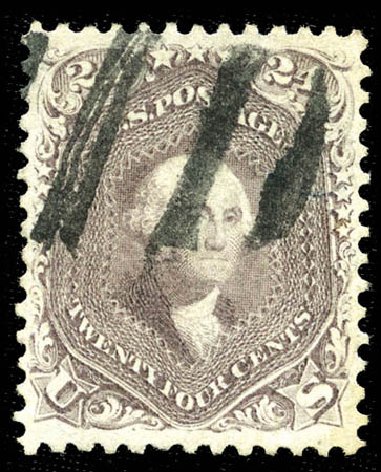 US Stamps Value Scott 70 - 1861 24c Washington. Matthew Bennett International, Feb 2012, Sale 340, Lot 168