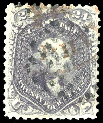 Costs of US Stamp Scott 70 - 24c 1861 Washington. Matthew Bennett International, Feb 2015, Sale 351, Lot 68