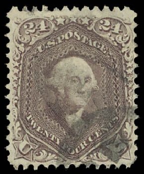 Cost of US Stamp Scott Cat. 70 - 24c 1861 Washington. Daniel Kelleher Auctions, Jul 2011, Sale 625, Lot 708
