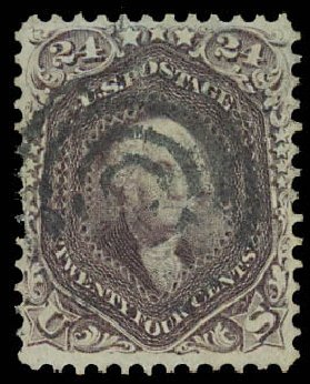 Prices of US Stamps Scott 70 - 1861 24c Washington. Daniel Kelleher Auctions, Jun 2012, Sale 630, Lot 1288
