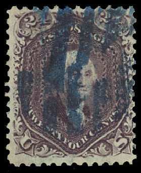 US Stamp Values Scott Catalog 70 - 1861 24c Washington. Daniel Kelleher Auctions, Aug 2012, Sale 631, Lot 768