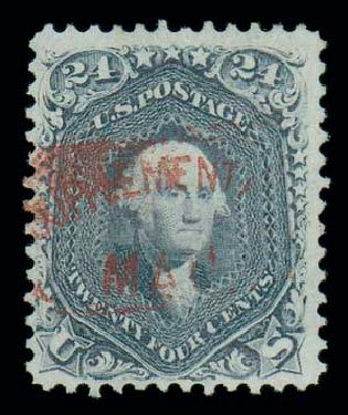 US Stamp Value Scott 70: 24c 1861 Washington. Matthew Bennett International, Dec 2007, Sale 323, Lot 199