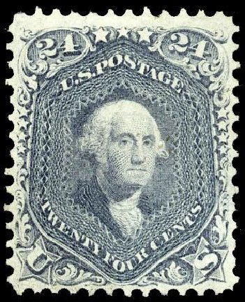 US Stamp Value Scott Catalogue # 70 - 1861 24c Washington. Matthew Bennett International, May 2008, Sale 327, Lot 69