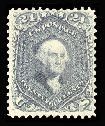 US Stamps Price Scott #70: 1861 24c Washington. Cherrystone Auctions, Mar 2013, Sale 201303, Lot 19