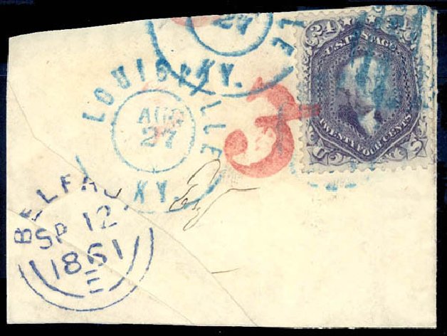 Prices of US Stamps Scott Cat. #70 - 1861 24c Washington. Daniel Kelleher Auctions, Jul 2011, Sale 625, Lot 709