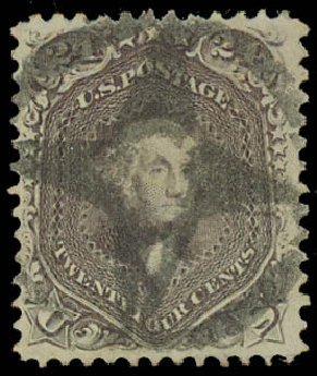 US Stamp Value Scott Cat. 70: 24c 1861 Washington. Daniel Kelleher Auctions, Jun 2012, Sale 630, Lot 1289