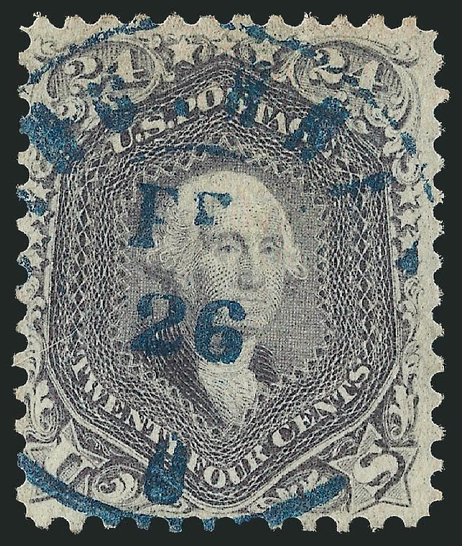 Cost of US Stamps Scott Catalogue #70: 1861 24c Washington. Robert Siegel Auction Galleries, Jul 2013, Sale 1050, Lot 199