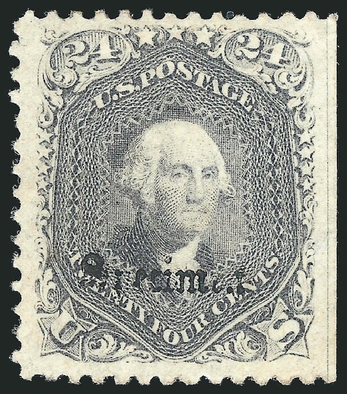 Values of US Stamps Scott Catalog #70 - 1861 24c Washington. Robert Siegel Auction Galleries, Nov 2013, Sale 1061, Lot 3279