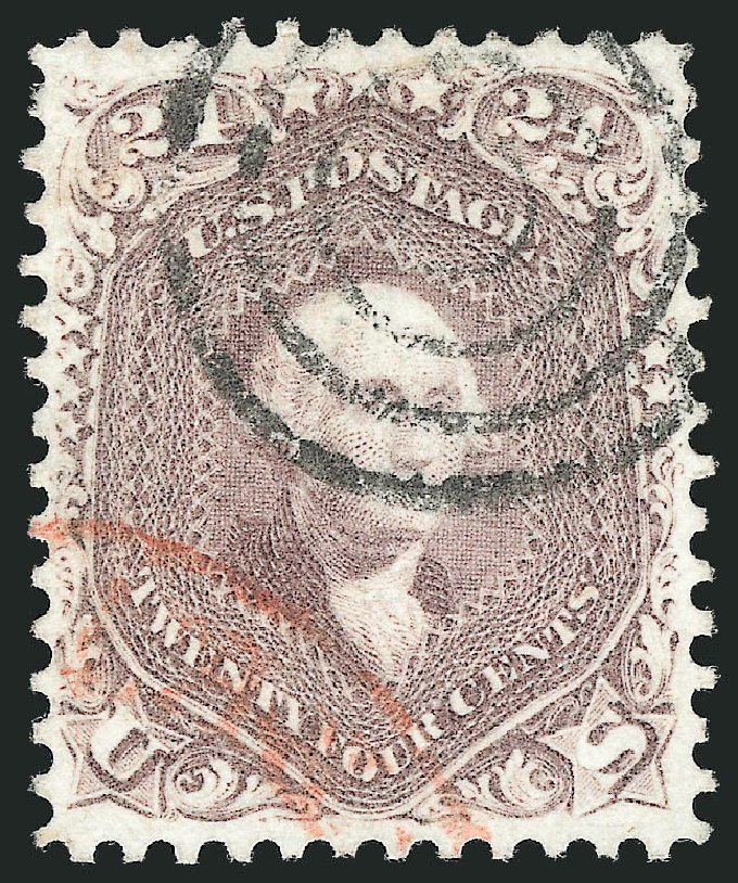Values of US Stamps Scott Cat. #70 - 1861 24c Washington. Robert Siegel Auction Galleries, Dec 2013, Sale 1062, Lot 209
