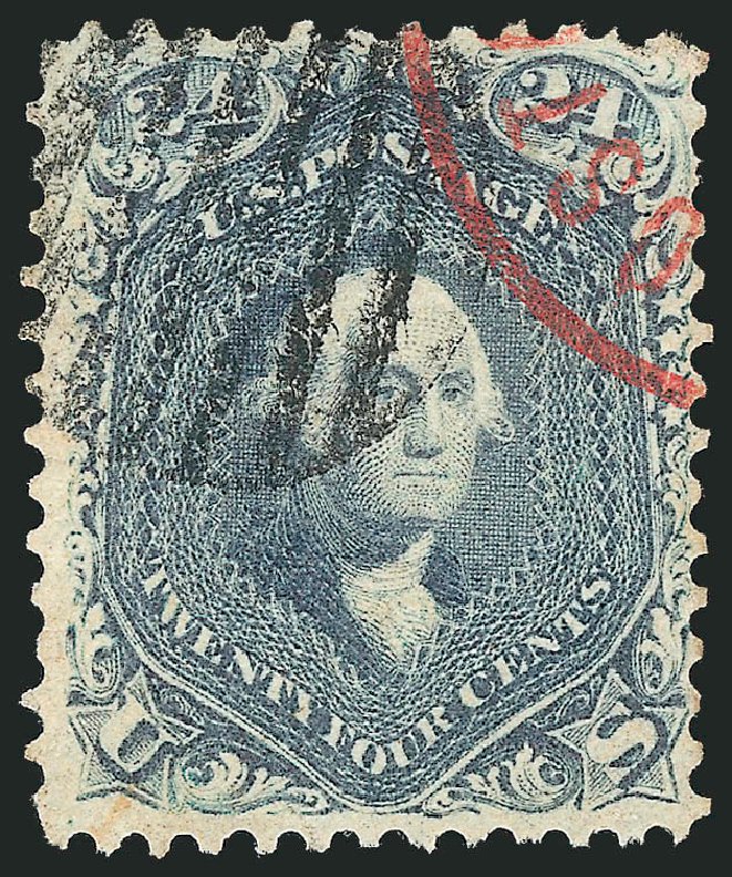 US Stamps Prices Scott Catalogue # 70: 24c 1861 Washington. Robert Siegel Auction Galleries, Dec 2013, Sale 1062, Lot 219