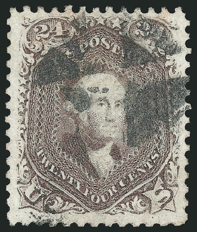 US Stamp Prices Scott Catalog #70: 1861 24c Washington. Robert Siegel Auction Galleries, Mar 2014, Sale 1067, Lot 1029