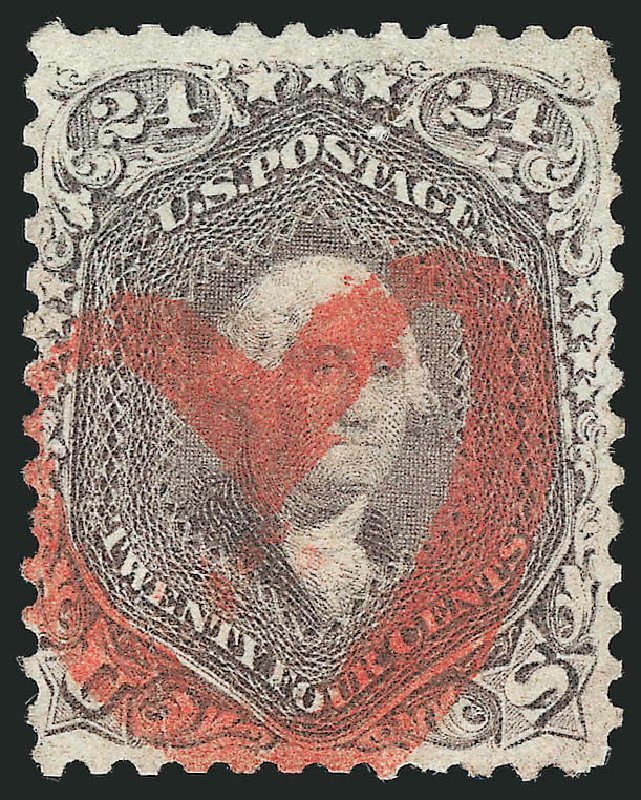 Cost of US Stamps Scott #70: 24c 1861 Washington. Robert Siegel Auction Galleries, Mar 2014, Sale 1067, Lot 1039