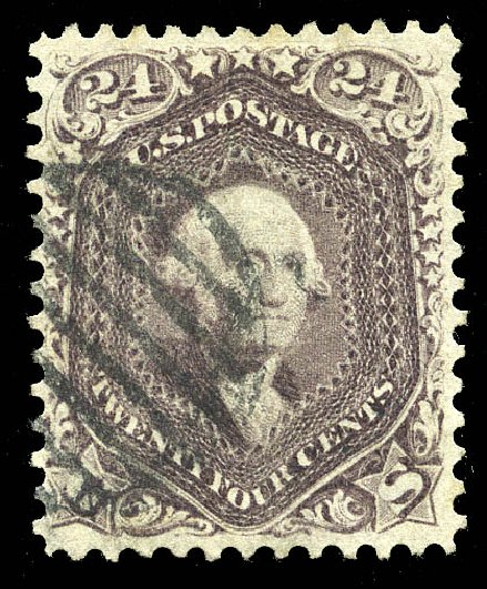 US Stamps Value Scott Catalog # 70: 24c 1861 Washington. Matthew Bennett International, May 2014, Sale 350, Lot 120