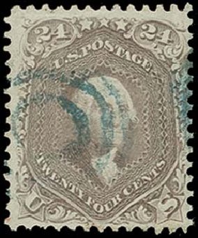 Cost of US Stamp Scott Catalog #70 - 1861 24c Washington. H.R. Harmer, Oct 2014, Sale 3006, Lot 1100