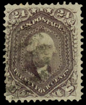 US Stamp Price Scott Cat. # 70: 1861 24c Washington. Daniel Kelleher Auctions, Mar 2014, Sale 648, Lot 2040