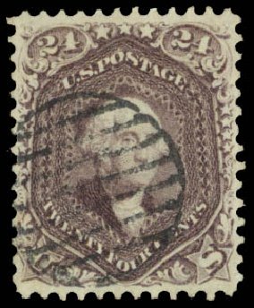 Costs of US Stamp Scott 70: 24c 1861 Washington. Daniel Kelleher Auctions, May 2014, Sale 653, Lot 2090