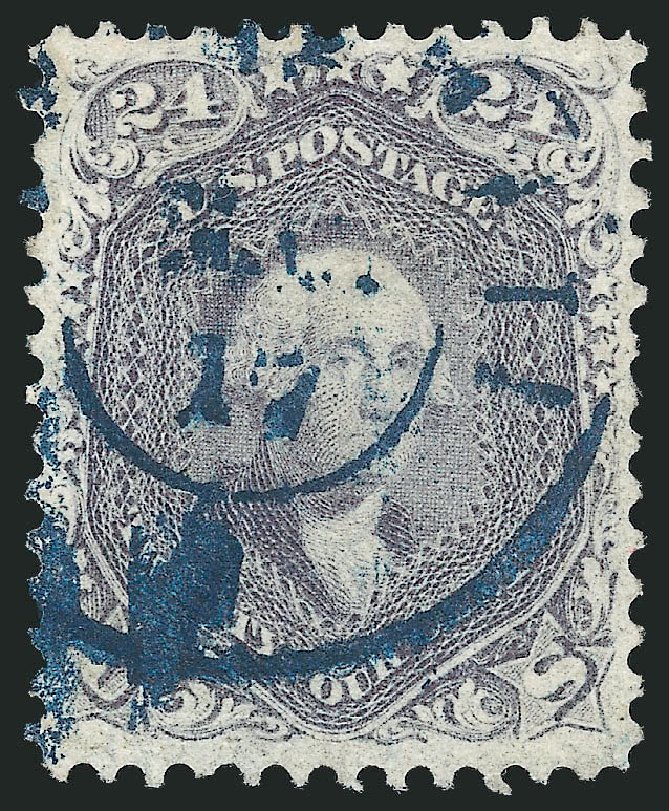 Prices of US Stamps Scott Catalog #70 - 1861 24c Washington. Robert Siegel Auction Galleries, Dec 2013, Sale 1062, Lot 230