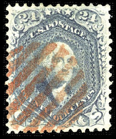 US Stamp Prices Scott #70 - 24c 1861 Washington. Matthew Bennett International, Feb 2012, Sale 340, Lot 171
