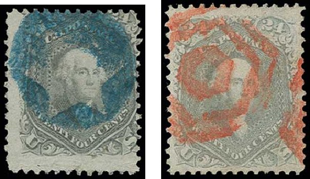 US Stamps Values Scott Catalogue #70 - 1861 24c Washington. H.R. Harmer, Jun 2013, Sale 3003, Lot 1071