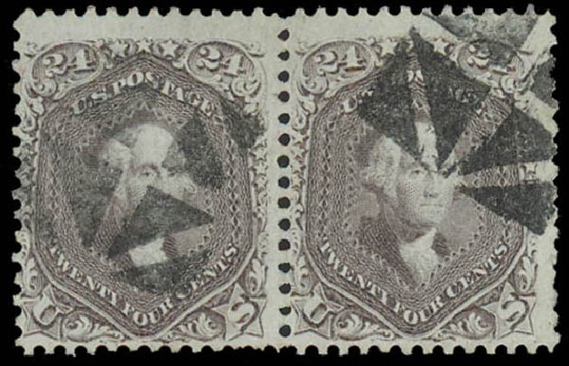 Costs of US Stamp Scott Catalogue # 70: 1861 24c Washington. Daniel Kelleher Auctions, Oct 2011, Sale 626, Lot 91