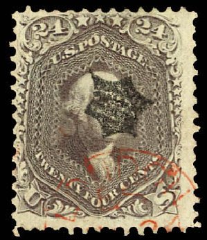 Price of US Stamp Scott Catalogue #70 - 24c 1861 Washington. Daniel Kelleher Auctions, Dec 2012, Sale 633, Lot 391
