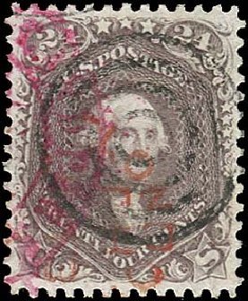 US Stamps Values Scott Catalog 70: 1861 24c Washington. Regency-Superior, Nov 2014, Sale 108, Lot 161
