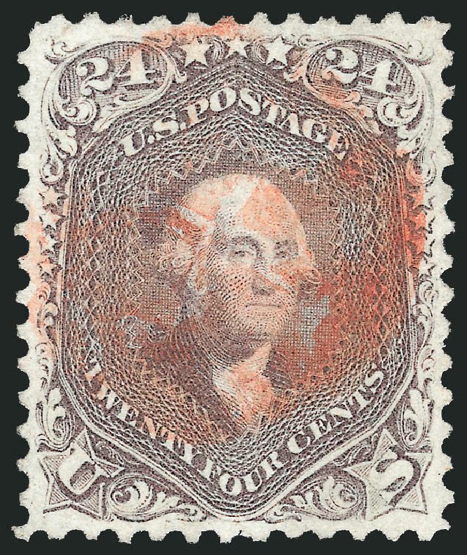 US Stamps Price Scott Cat. 70: 1861 24c Washington. Robert Siegel Auction Galleries, Dec 2010, Sale 1000, Lot 1071