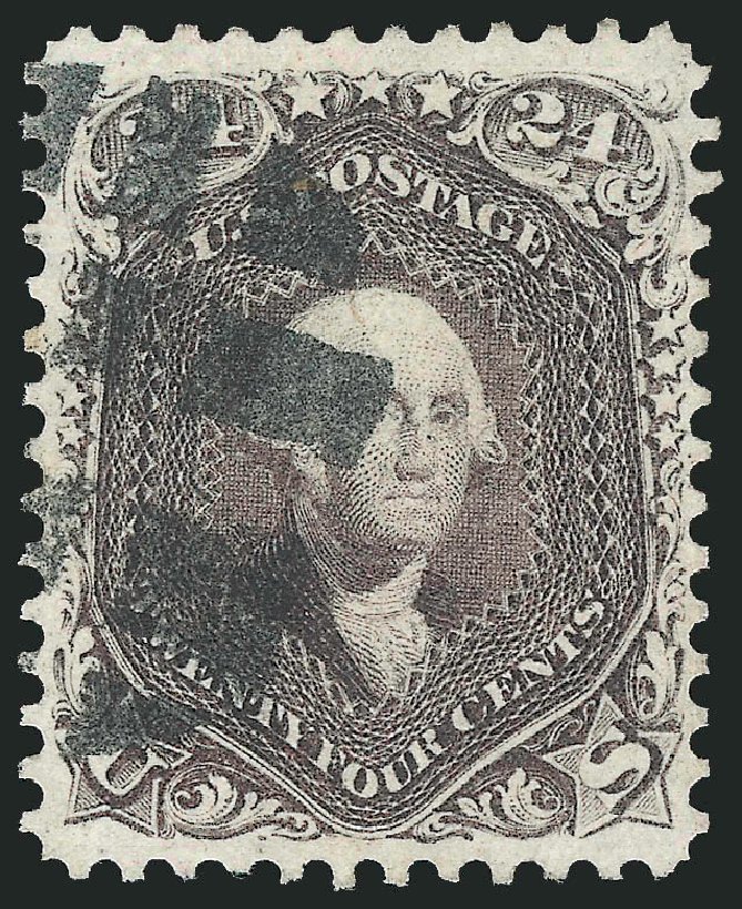 US Stamps Values Scott 70 - 24c 1861 Washington. Robert Siegel Auction Galleries, Dec 2012, Sale 1037, Lot 1561