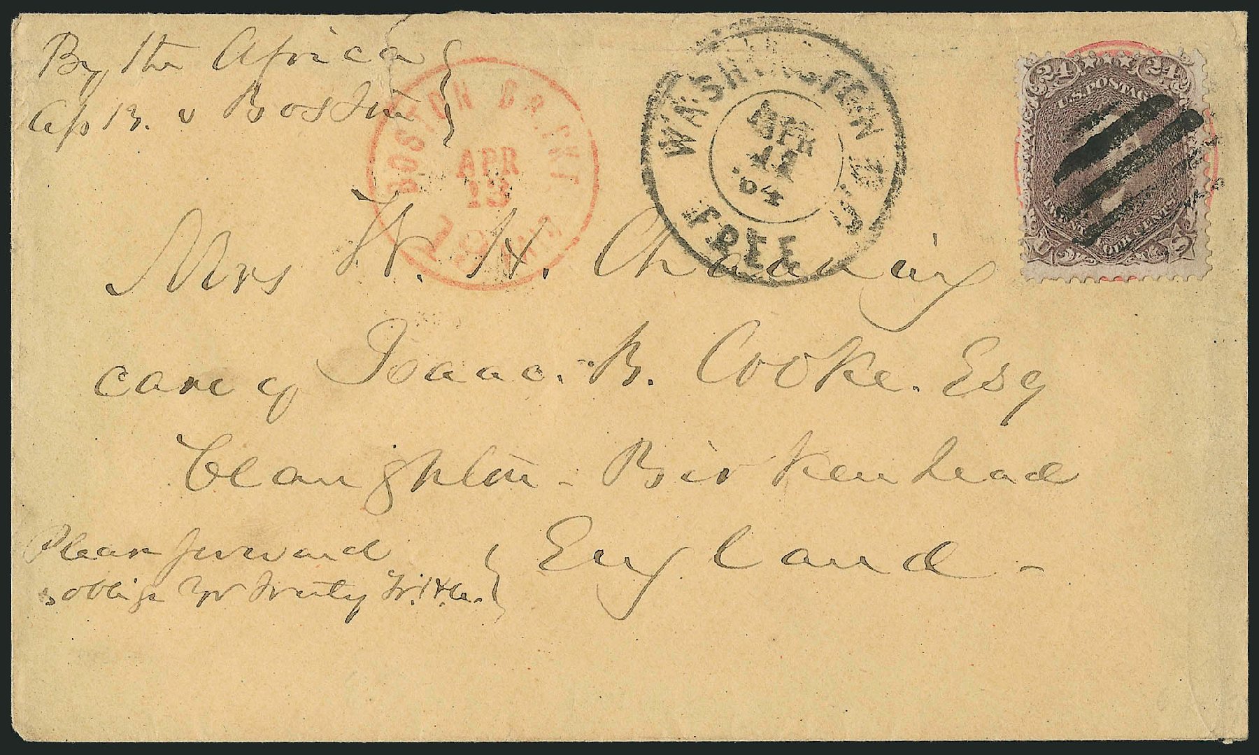 US Stamps Value Scott Catalogue 70: 24c 1861 Washington. Robert Siegel Auction Galleries, Nov 2014, Sale 1084, Lot 3211