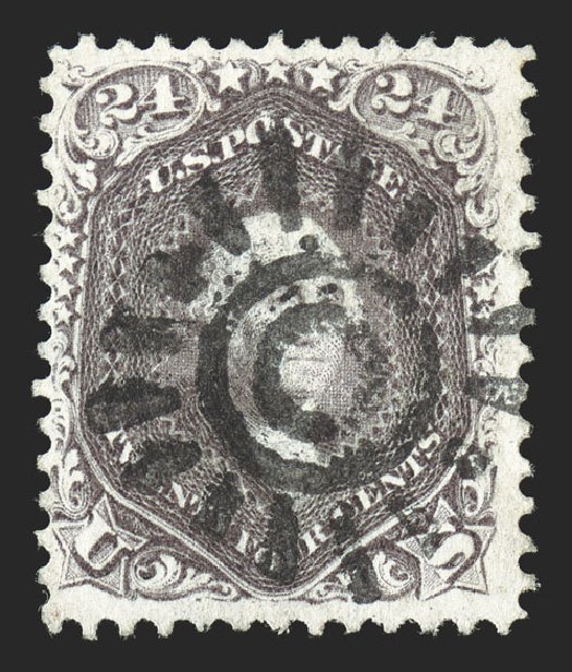Costs of US Stamps Scott Catalogue 70: 1861 24c Washington. Spink Shreves Galleries, Nov 2012, Sale 141, Lot 51