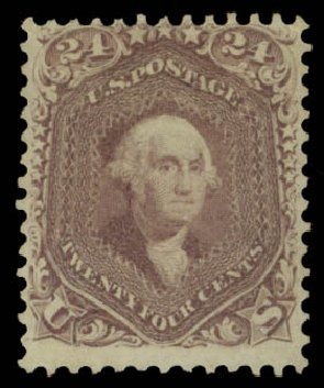 US Stamp Price Scott Cat. #70: 24c 1861 Washington. Daniel Kelleher Auctions, Sep 2014, Sale 655, Lot 214