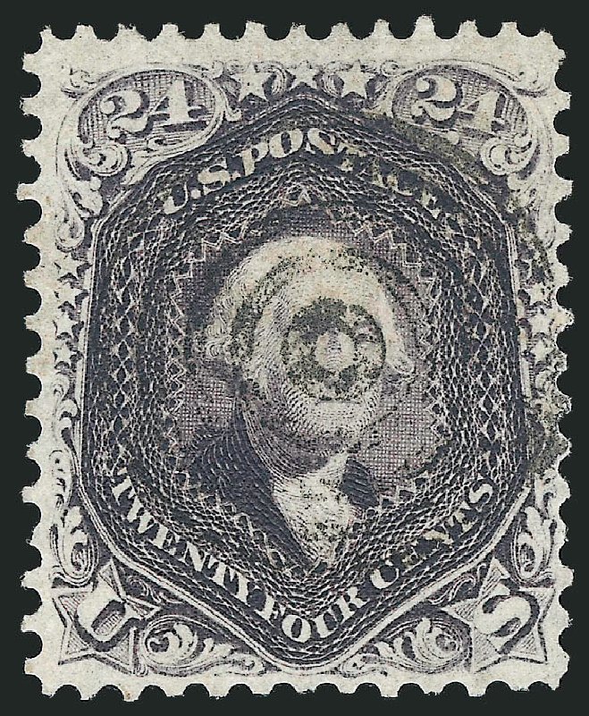 US Stamps Prices Scott Cat. 70: 1861 24c Washington. Robert Siegel Auction Galleries, Dec 2013, Sale 1062, Lot 224