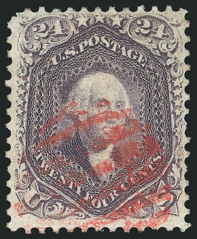 US Stamp Values Scott Catalogue # 70: 1861 24c Washington. Robert Siegel Auction Galleries, Mar 2014, Sale 1067, Lot 1044