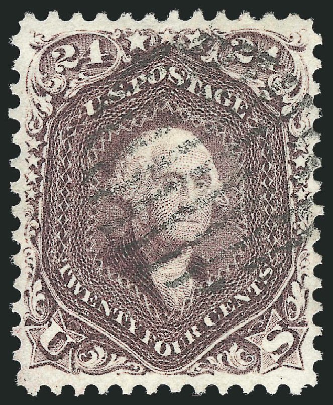 US Stamps Value Scott Catalogue # 70 - 24c 1861 Washington. Robert Siegel Auction Galleries, Sep 2009, Sale 976, Lot 1334