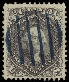 Value of US Stamps Scott #70 - 24c 1861 Washington. Daniel Kelleher Auctions, Oct 2012, Sale 632, Lot 985