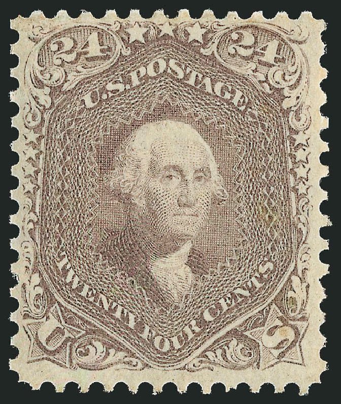 US Stamps Prices Scott Catalogue #70: 24c 1861 Washington. Robert Siegel Auction Galleries, Nov 2013, Sale 1057, Lot 625