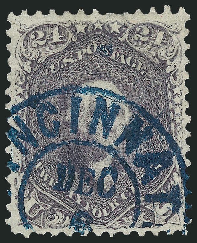 Prices of US Stamp Scott Catalogue #70 - 24c 1861 Washington. Robert Siegel Auction Galleries, Dec 2013, Sale 1062, Lot 225
