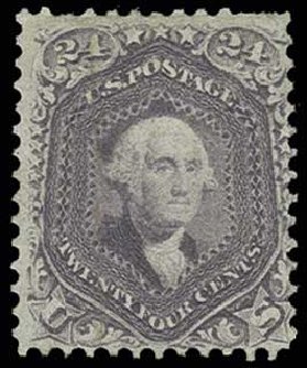 US Stamps Price Scott 70: 1861 24c Washington. H.R. Harmer, Jun 2013, Sale 3003, Lot 1072