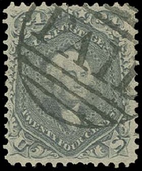 Value of US Stamp Scott Cat. 70 - 1861 24c Washington. H.R. Harmer, Oct 2014, Sale 3006, Lot 1102