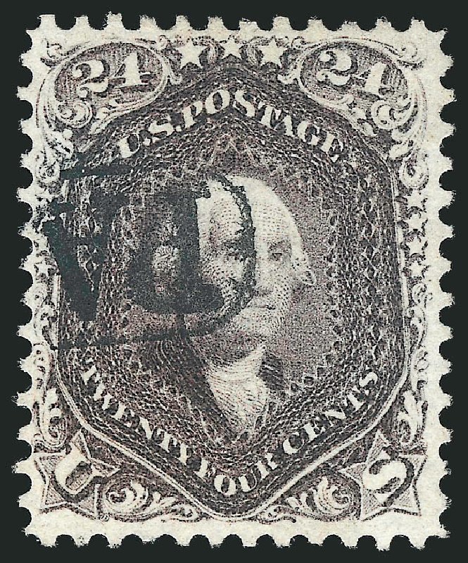 Value of US Stamp Scott Cat. #70 - 24c 1861 Washington. Robert Siegel Auction Galleries, Dec 2013, Sale 1062, Lot 202