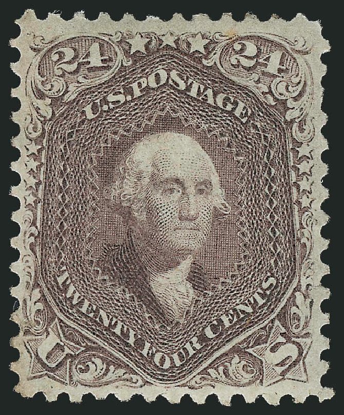US Stamps Values Scott Cat. # 70 - 24c 1861 Washington. Robert Siegel Auction Galleries, Dec 2014, Sale 1090, Lot 1202