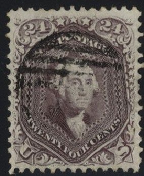 Value of US Stamps Scott #70 - 24c 1861 Washington. Cherrystone Auctions, Mar 2008, Sale 200803, Lot 103