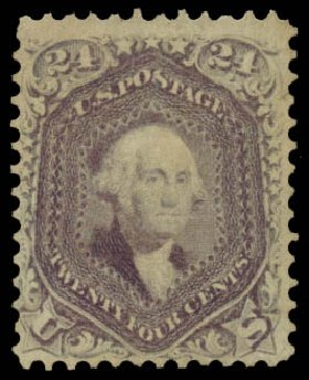 Costs of US Stamp Scott Catalogue # 70: 1861 24c Washington. Daniel Kelleher Auctions, May 2014, Sale 652, Lot 163