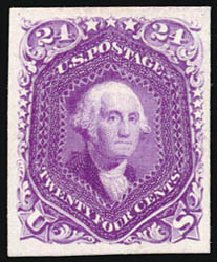 Values of US Stamp Scott Catalogue #70 - 1861 24c Washington. Schuyler J. Rumsey Philatelic Auctions, Apr 2015, Sale 60, Lot 2033