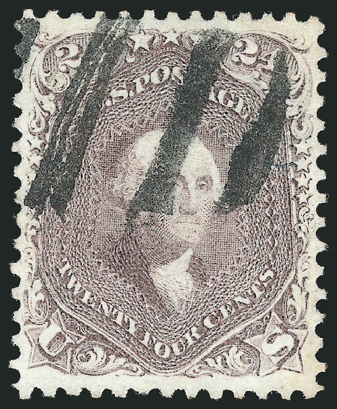 US Stamps Value Scott Cat. #70: 1861 24c Washington. Robert Siegel Auction Galleries, Nov 2014, Sale 1084, Lot 3203