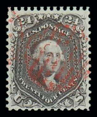 US Stamp Prices Scott # 70 - 1861 24c Washington. Matthew Bennett International, Dec 2007, Sale 323, Lot 196