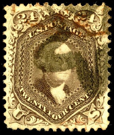 Value of US Stamp Scott Cat. #70: 24c 1861 Washington. Matthew Bennett International, Jun 2008, Sale 328, Lot 556