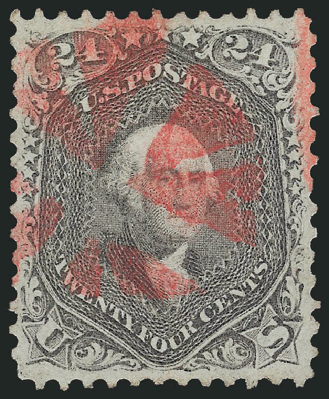 Values of US Stamp Scott Catalogue # 70 - 24c 1861 Washington. Robert Siegel Auction Galleries, Dec 2011, Sale 1017, Lot 526