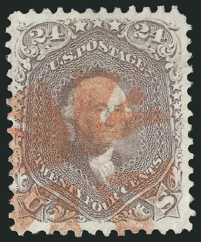 US Stamps Value Scott 70: 1861 24c Washington. Robert Siegel Auction Galleries, Jul 2013, Sale 1050, Lot 196